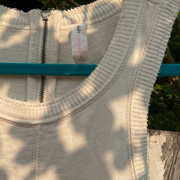 Anthropologie daily practice horizon wide leg knit Jumpsuit in pearl - Picture 9 of 13